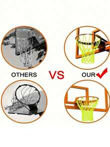 1pc/2pcs Glow In The Dark Basketball Net, Green Fluorescent Basketball Net For Adults, Self-Luminous Basketball Hoop Net - Christmas - Multicolor - View 4