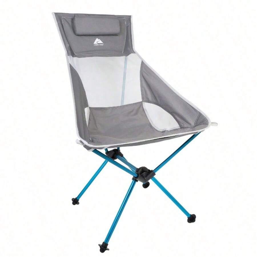 Ultra-Light Packable High Back Polyester Camp Chair - Gray - 如圖所示 - 查看 1