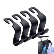 1/4/8pcs Car Seat Back Hooks, Car Storage Hooks, Universal Car Seat Back Multi-Functional Hook, Car Headrest Hooks, Car Seat Hanger Back Seat, Universal Car Interior Accessories For Car Hanging Clothes, Wallets, Handbags, Baby Bags, Shopping Bags, Plastic Bags, Umbrellas