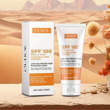 SPF 100 防晒乳液，适用于身体和面部，蕴含透明质酸和维生素 E，保湿滋养，防水不油腻配方，有效抵御紫外线和污染，50克/1.76盎司（两种规格可选） - 白色 - 查看 2