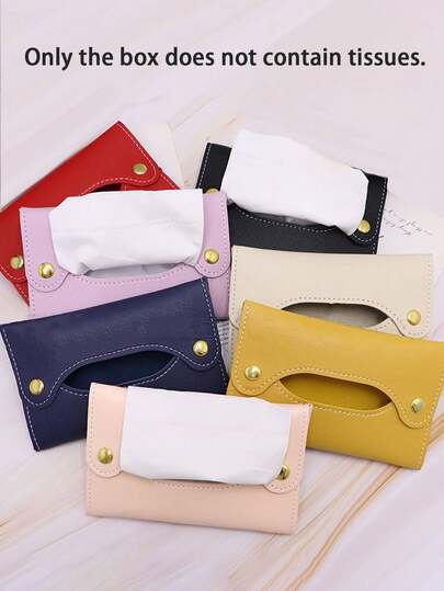 Mini sac à mouchoirs de poche avec plusieurs couleurs, boîte de Kleenex portable de bureau à domicile, boîte de Kleenex pour décoration de bureau maison hôtel, rangement de Kleenex pour voiture, articles de maison, table, décorations maison