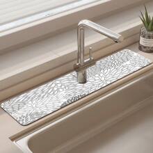 1pc Sink Faucet Suction Pad, Drainage Pad, Kitchen, Bathroom Sink, Countertop, Drainage Pad, Diatomite Washbasin, Cuttable And Quick Drying Pad.,Non-Slip Kitchen Mats For Sink Side, Natural And Hygienic Kitchen Essential For Home And Kitchen Room Decor, Part Of Your Cozy Fall& Winter Styles And Christmas Decorations