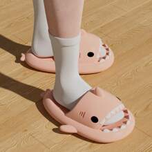 Women Shark Design EVA Anti-Odor Outdoor Slippers, Versatile Comfortable House Slippers