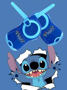 Disney 2PCS Disney Stitch Walkie-Talkie Toys, Walkie Talkie Wireless Radio Comunicator Outdoor Toy, Christmas Gift .Suitable For Indoor And Outdoor Multi-Player Interactive Games, Birthday Gift.