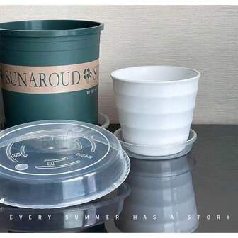 10pcs Garden Plant Saucer Plastic Clear Drip Tray Round Flower Pot Base Snack Container Desktop Trash Storage