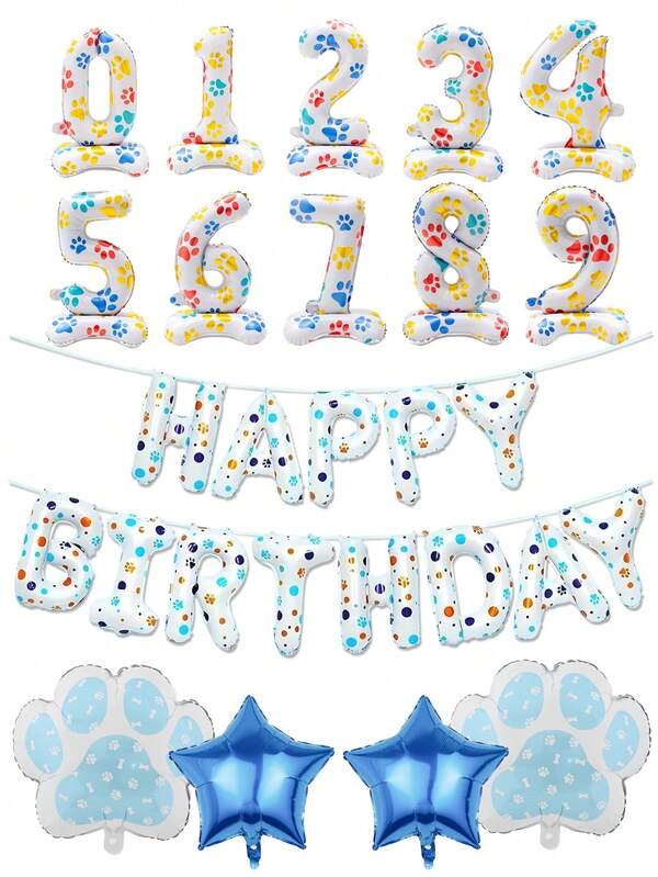 Palloncini a forma di cani che prendono i palloncini - Palloncini in film di alluminio per feste di compleanno con stampa di zampe di cani, decorazioni per feste di cani, palloncini a forma di zampe, palloncini per feste con artigli, decorazioni per feste di compleanno