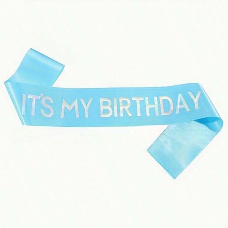 1Pc, Ruy băng thắt lưng 'It's My Birthday' dành cho nam và nữ, Thắt lưng It's My Birthday màu hồng đậm, trắng, vàng hồng, đen với dây thắt lưng bằng kim loại óng ánh cho sinh nhật lần thứ 16, 18, 21, 30, 40, 50, 60, 70, 80, 90, quà tặng thắt lưng sinh nhật hoặc bất kỳ bữa tiệc sinh nhật nào, cho mọi lứa tuổi - Nhiều màu - Xem 14