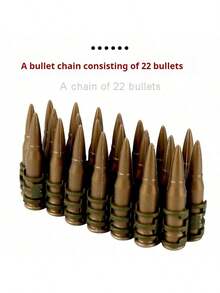 2025-Simulated Machine Gun Bullet Chain, Prop Model - Easter Gift - Birthday Gift - Present - Multicolor - View 5