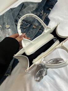 Fashionable Minimalist Large Capacity Summer Tote Bag For Women - Pink - View 6