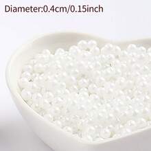 85g Cake Decoration White Pearl Ball, Mixed Size Of 0.2/0.4/0.6/0.8cm/Size, White Pearl Ball, Cake Lollipop, Ice Cream, Candy, Chocolate Biscuit DIY Decoration Supplies, Suitable For Weddings, Birthdays And Parties - White - View 12