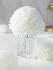 10pcs Artificial Peony Flowers For Weddings And Engagements - Plastic Peony Flower Heads For Home Decor, Centerpieces, Suitable For Christmas, Thanksgiving, Graduation Decoration