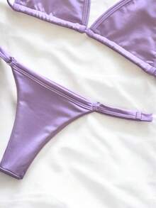 Women's Athens Suplex Curtain Bikini With Regulator - Lilac - View 4