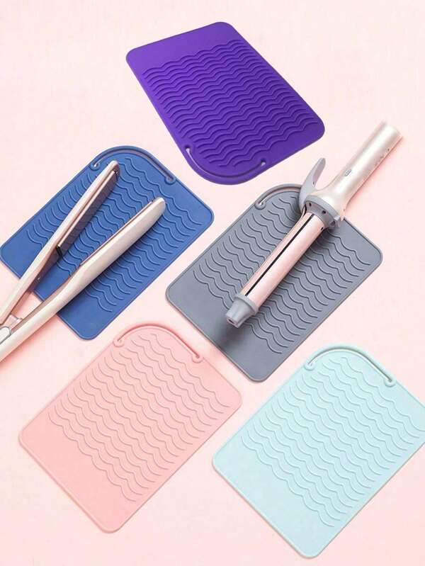 Heat Styling Tool Mat, Universal Size Heat Resistant Pad For Flat Irons And Curling Irons, Storage And Travel, Heat Styling Tool Mat, Heat Resistant Silicone Hair Styling Pad, Protects Your Hair Styling Tools, Non-Slip Silicone Heat Insulation Pad For Restaurants, Hotels, And Businesses