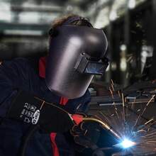 Welding Helmet, Flip Front Welding Mask With Adjustable Headgear - 黑色 - 查看 2