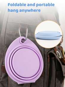 2 piezas Tazones plegables para perros, tazones plegables para mascotas, tazón plegable para perros, tazón de silicona plegable para perros, tazones de viaje para perros, tazones de silicona plegables para perros, tazones para perros