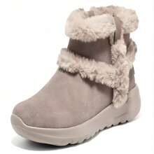 Skechers Schlüpfbare, bequeme und strapazierfähige Chunky Sohle Retro Isolierte Schneestiefel, kurzer Stil