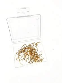 100pcs Red & Gold Barbed Micro Mini Flat Fish Hooks Size #1-#8, Fishing Accessories - Multicolor - View 7
