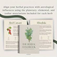 1 Pc Herbal Handbook - A Guide To Natural Remedies And Plant Medicine, Includes DIY Recipes, Herbal Uses And Plant Illustrations, Suitable For Herbalists, Gardeners And Holistic Health,School Supplies,Back To School - 1pc - View 5