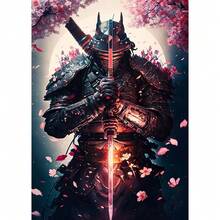 1 件/3 件墙面艺术海报可选框架复古黑色武士樱花武士人物艺术绘画壁纸海报和印刷品客厅家居装饰海报，适用于住宅和宿舍墙壁，客厅和酒吧装饰，餐厅或浴室装饰，房间装饰，高品质无框，室内/室外油画艺术，无框/有框 - 彩色 - 查看 52