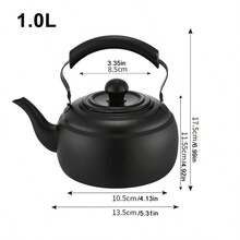 1个带滤网的不锈钢茶壶，可用于冲泡和煮茶，带手柄，现代设计，适用于餐厅、酒店、电磁炉等场所，商用茶壶 - 彩色 - 查看 17
