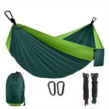 Camping Hammock, Single & Double Portable Hammock With 2 Tree Straps, Lightweight Parachute Nylon Hammock Suitable For Backpacking, Travel, Beach, Backyard, Patio, Hiking - Multicolor - View 10