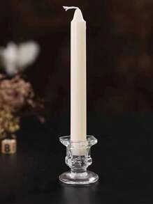 3Pcs/1Pc Elegant Clear Candle Holders/Candlestick Holders, Room Decor/Home Decor/Table Decor,Natural Crystal Design, Suitable For Furniture Decoration, Home Table Decoration, Wedding Center Decoration, Office Decoration, Outdoor Garden Decoration, Room Decoration, Family Gathering, Table Decoration, Wedding, Event,Best Friend Gift/Christmas/Thanksgiving Day/Halloween