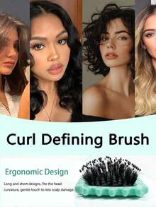 卷发梳 | 2025 专业卷发梳，打造完美卷发、波浪卷发和卷发 - 防毛躁、顺滑顺滑，打造沙龙级造型 - 彩色 - 查看 9