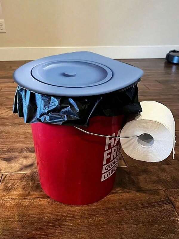 Toilet Seat Lid, Portable Elderly Toilet, Bucket Seat Ring For Home Use, Simple Rural Dry Toilet, Universal Tool. (Receiving And Shipping Default Micro Flaws Please Clarify)