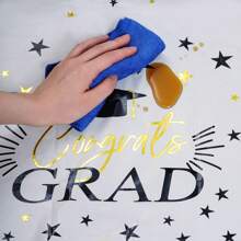 3 Pieces ,Party Graduation Tablecloths Graduation Table Cover Of 2025 Class Decorations Supplies Black White Gold Disposable Tablecloth