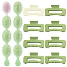 16 Stücke/Set Brautjungfer Vorschlag Geschenke, 8 eckige/blumen Haarklemmen, 8 Haarbürsten für Braut Hochzeit Junggesellinnenabschied Partyfavors