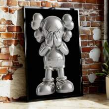 1/3 piezas Pintura artística minimalista estilo KAWS - Póster Kaws Pintura de arte contemporáneo de pared | Impresión de arte pop genial para decoración de dormitorio, oficina o estudio, póster de impresión en lienzo, 2D, excelente para decoración de habitación sin marco