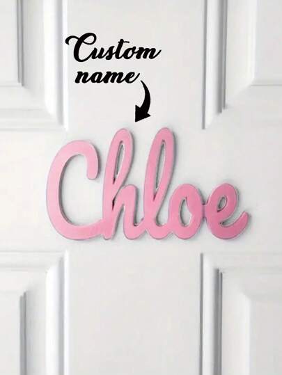 1pc, Custom Brand Logo (Natural Wood Color For Wood Material, Other Colors For Acrylic Material), Elegant Letter Decoration, Seven Colors To Choose From, High-Quality Acrylic Material, 2D Flat, Party, Birthday, Living Room, Bedroom, Nursery And New House Party Birthday Party Decoration, No Electricity Required, Room Decoration, Autumn Home Refresh, Scandinavian Cozy Home