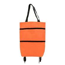 1 pieza Bolsa de compras plegable, Bolsa tipo remolcador portátil, Bolsa de supermercado, Bolsa de gran capacidad para el supermercado