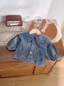 Veste en jean pour bébé fille, vêtements élégants pour enfants, vêtements d'extérieur coréens pour le printemps et l'automne