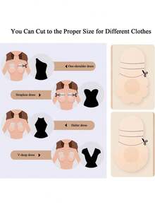 10/20/50片装一次性乳贴，带提拉效果，隐形乳贴花瓣，米色，万圣节秋季婚礼配饰，女士胸垫，隐形胸贴，无肩带胸贴，提拉内衣套装，蛋糕造型乳贴，旅行内衣，性感上衣