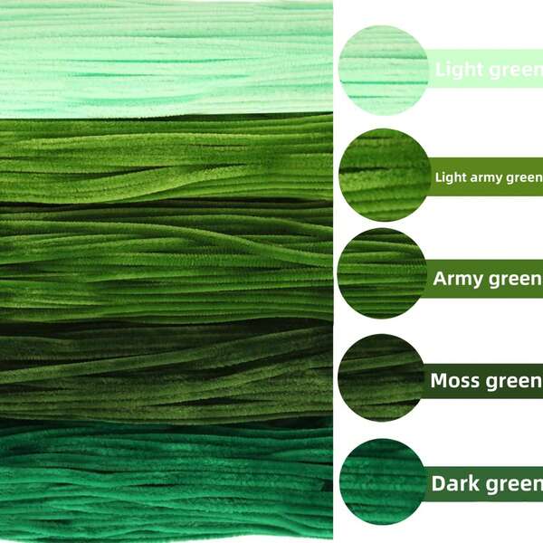 50/100/250 peças de ferramentas de limpeza de cachimbo para artesanato, limpador de cachimbo verde, limpadores de cachimbo de chenille, sortidos a granel para projetos criativos de artesanato faça você mesmo