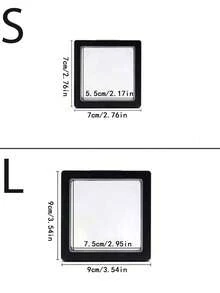 10pcs Transparent PE Film Jewelry Display Cases, Anti-Oxidation Jewelry Storage Boxes, Floating Frame Jewelry Organizers, Portable Jewelry Containers For Pendants, Necklaces, Bracelets, Rings, Coins, Earrings, Medals, Specimens, Bedroom, Living Room, Bathroom, Home Decor, Birthday, Easter, Mother's Day Gifts Summer Storage Organizer Gift Back To School