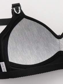 5 Peças Sutiã Feminino com Decoração de Laço de Renda, Sutiã com Sustentação e Push-Up Sem Arame, Lingerie Feminina