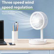 1 Pieza Ventilador mini plegable USB | Ajuste silencioso de 3 velocidades | Soporte telescópico de ABS | Soporte para teléfono y portátil para múltiples escenarios | A prueba de salpicaduras para uso doméstico/dormitorio/exterior
