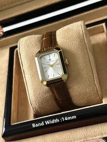 Pablo Raez 1 件 18K 金女士手表矩形金色 IPG 镀层女士手表不锈钢方形表壳顶级全新 AAA 设计正装石英复古手表优雅女士时尚白色表盘带实心条形刻度