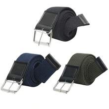 Kit With 3 Men's Canvas Belts, Wide Grosgrain Fabric, High Quality Roller Buckle - 黑色/藍色/Pto 條紋 - 查看 3