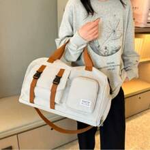 Travel Bag Large Capacity Multifunctional Shoulder Sports Fitness Bag Independent Shoe Compartment Simple Handbag Crossbody Bag