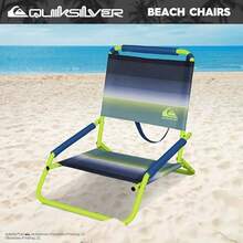 Quiksilver Low Beach Chair Lightweight Folding Chair With Adjustable Recline And Cup Holder Portable And Durable Chairs For Beach Camping Or Outdoor Events - 藍綠色1 - 查看 6