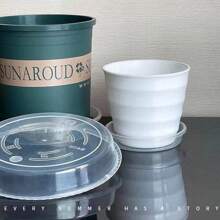 10pcs Garden Plant Saucer Plastic Clear Drip Tray Round Flower Pot Base Snack Container Desktop Trash Storage