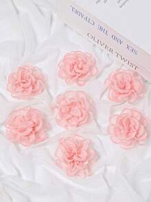 10 朵手工制作的焦边玫瑰（2.56 英寸）非常适合 DIY 新娘发饰、帽子和鞋子装饰以及手工制作的礼服装饰 - 多种颜色可选，新娘配饰制作 |0 复古花卉设计 | 蕾丝细节