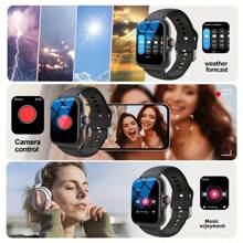 Sports Smart Watch, 1.83'' Full Touch Screen Display With Message, Answer Make Call Smartwatch, Sleep Monitoring, Sports Pedometer, Information Alerts, For Phone And Android , Smartbands Fitness Watch For Women Men Friend Gift, Birthday Gift