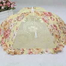 Dustproof Mesh Table Cover Fly Proof Stain Proof Table Cover Food Cover Lace Mesh Folding Vegetable Cover 2025 - Multicolor - View 3