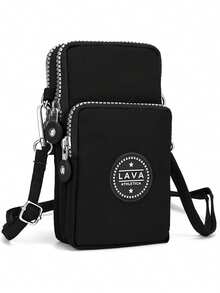 Women Cell Phone Purse Wristband Sport Armband Wallet Travel Mini Crossbody Purse Sling Bag Mini Wallet Over Shoulder Strap - 黑色 - 查看 1