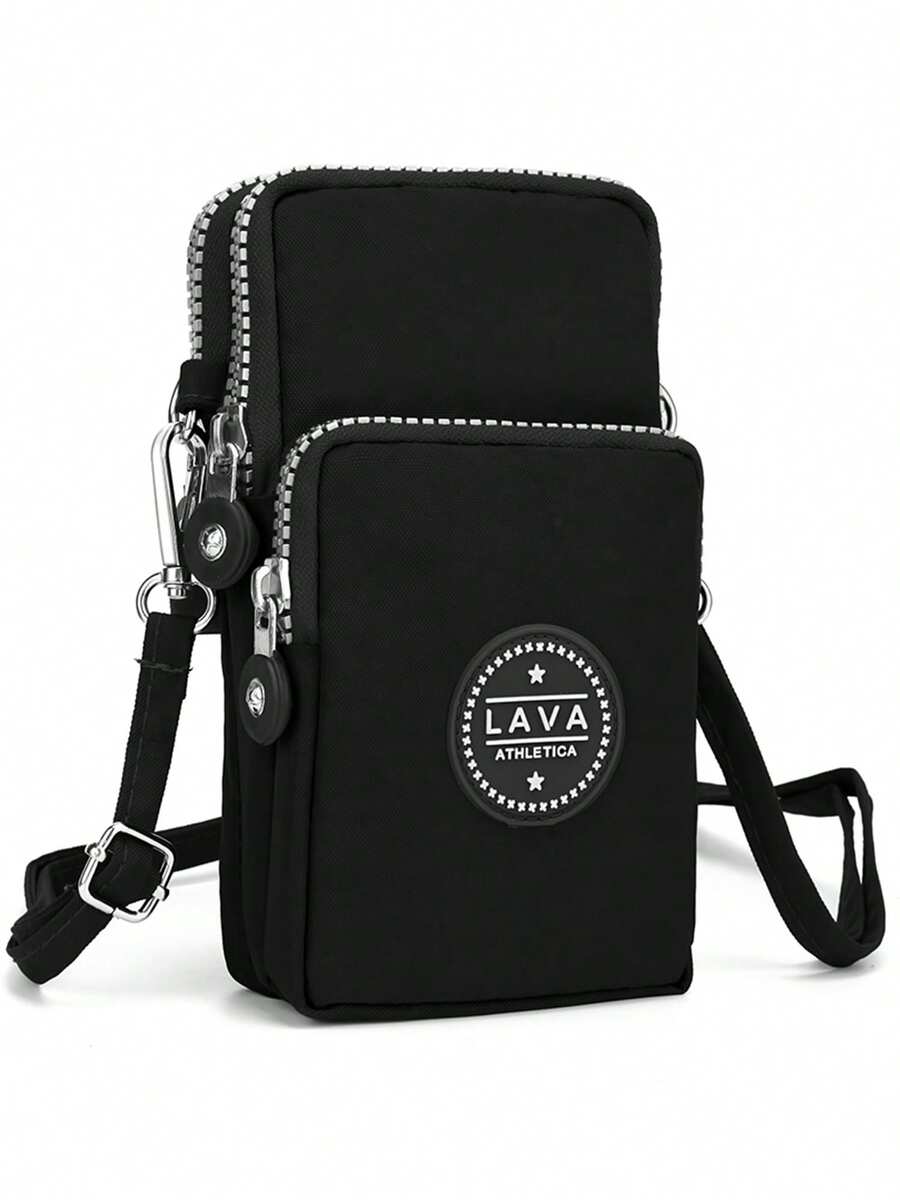 Women Cell Phone Purse Wristband Sport Armband Wallet Travel Mini Crossbody Purse Sling Bag Mini Wallet Over Shoulder Strap - 黑色 - 查看 1