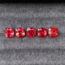 100% Padparadscha Sapphire Loose Cushion Cut Gemstone For Charms Advanced Jewelry Making Materials DIY - Padparadscha - View 3